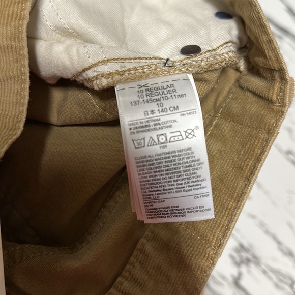 GAP KIDS 1969 Slim Fit Corduroy Trousers - Brown- Size 10 (137-145 cm) - Picture 6 of 6